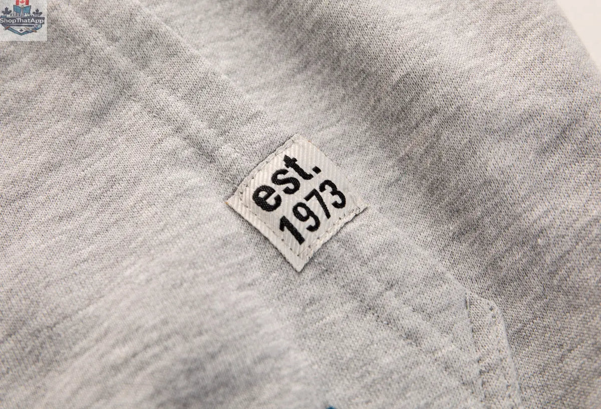 Blackhawks hoodie by Calhoun Surf N' Skate featuring a Muskoka-style woven logo in premium chenille fabric, front view.