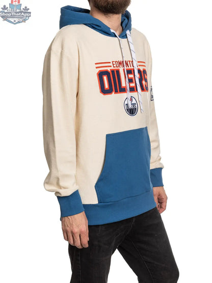 Unisex Edmonton Oilers hoodie by Calhoun Surf N' Skate with retro reverse terry fabric, front logo and comfortable fit.