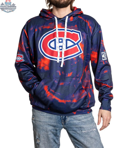 Montreal Canadiens hoodie with sublimation design by Calhoun Surf N' Skate, featuring team logo and vibrant fan-inspired graphics.