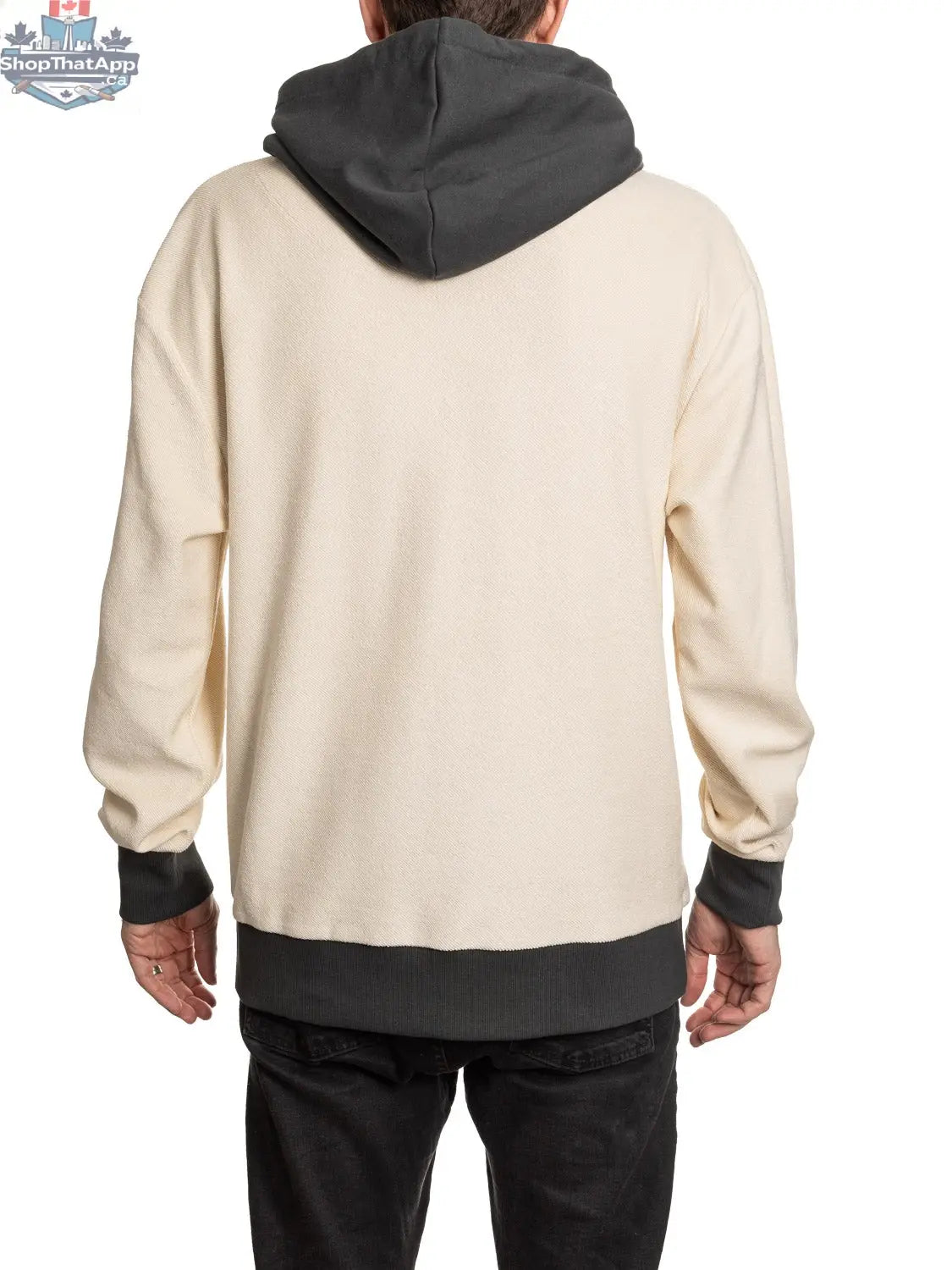 NHL New Jersey Devils hoodie by Calhoun Surf N' Skate, unisex reverse terry fabric with retro hockey team logo design.