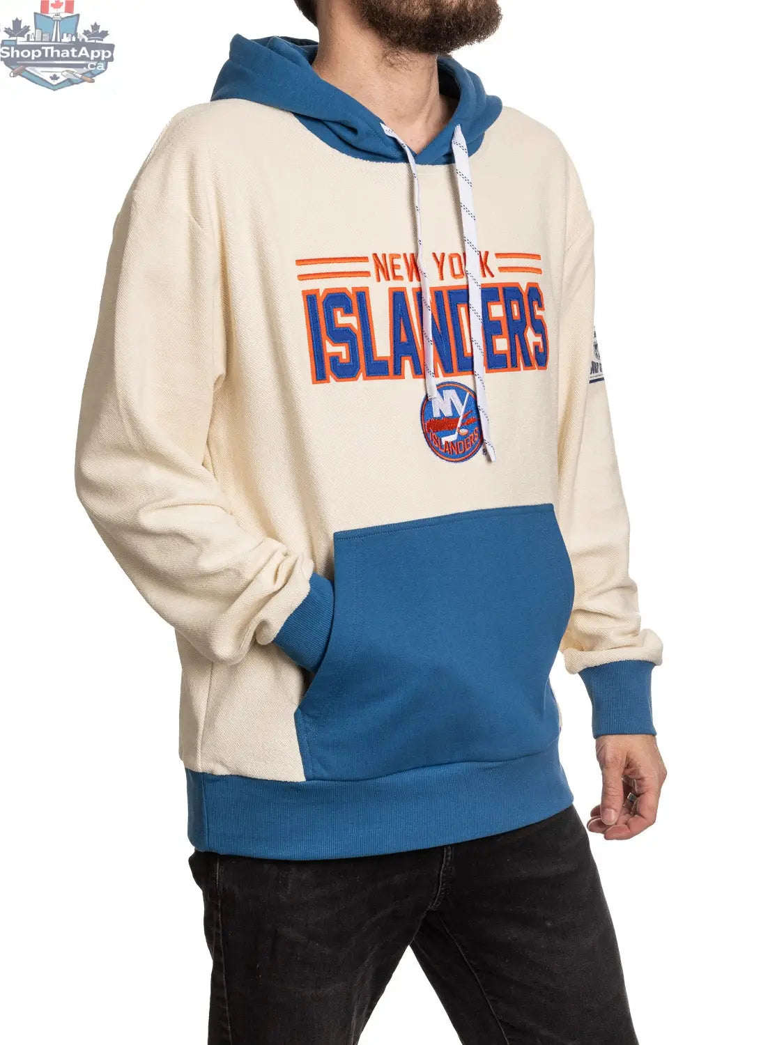 Unisex New York Islanders hoodie with retro reverse terry fabric and premium design by Calhoun Surf N' Skate.