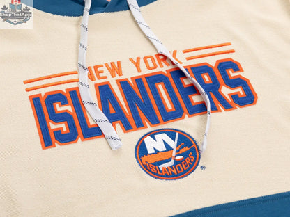 Unisex New York Islanders hoodie with retro design, made from reverse terry fabric by Calhoun Surf N' Skate.