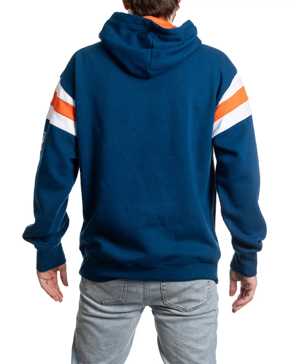New York Islanders hoodie in retro varsity style by Calhoun Surf N' Skate, featuring team logo and classic design for fans.