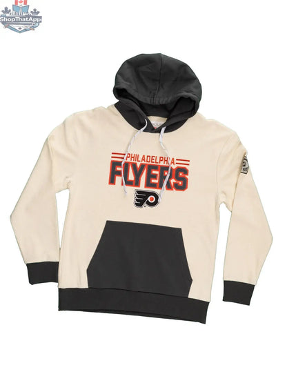 Unisex Philadelphia Flyers retro hoodie by Calhoun Surf N' Skate, featuring a reverse terry fabric and vintage team logo design.
