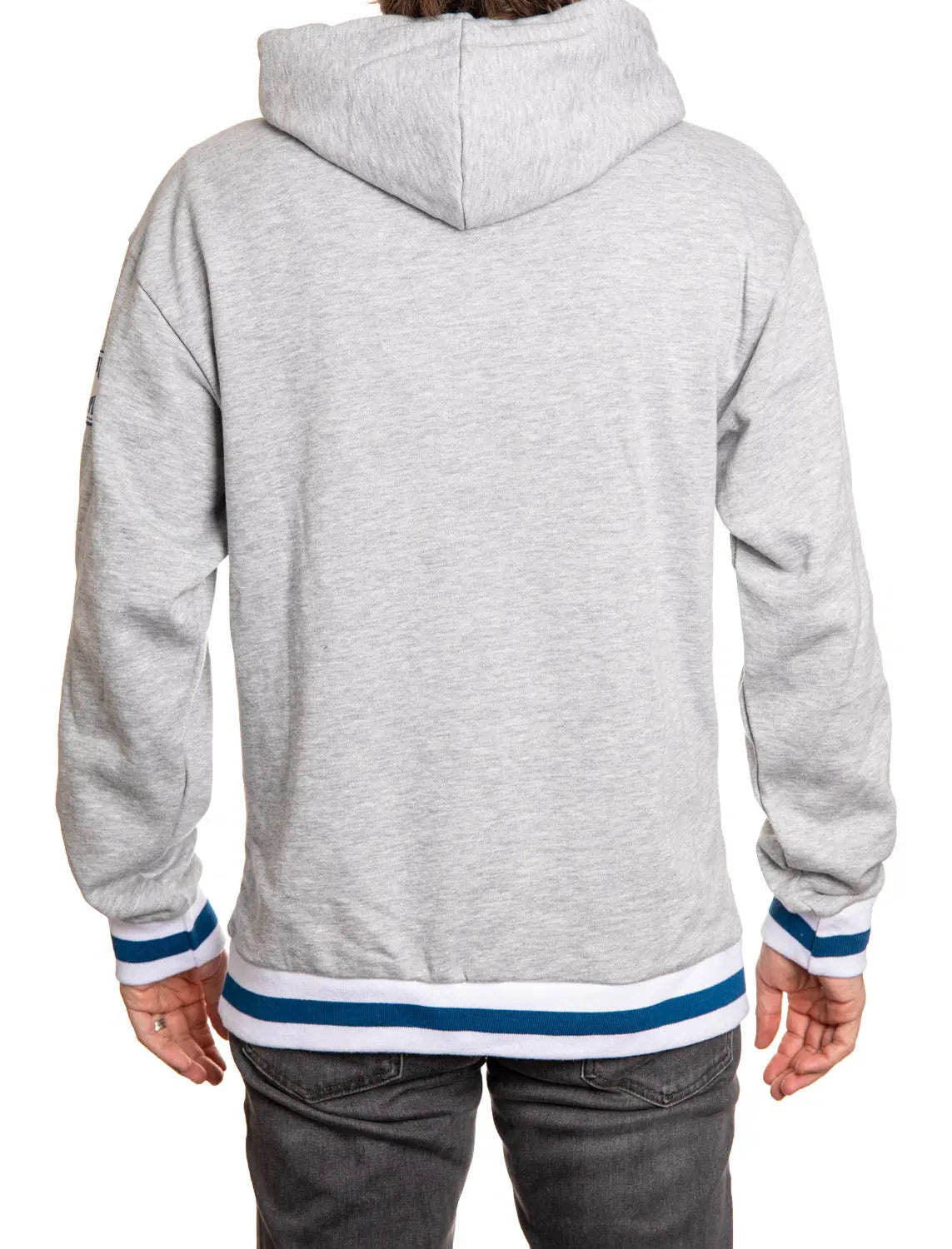 Black Seattle Kraken hoodie with Muskoka-style premium chenille woven logo, featuring a cozy, stylish design for fans.