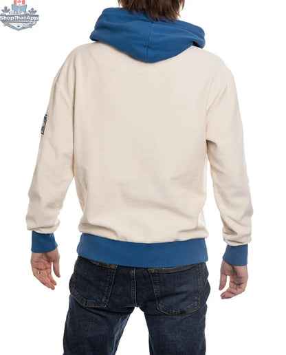 Unisex Toronto Maple Leafs hoodie with retro reverse terry fabric and team logo on the back, by Calhoun Surf N' Skate.