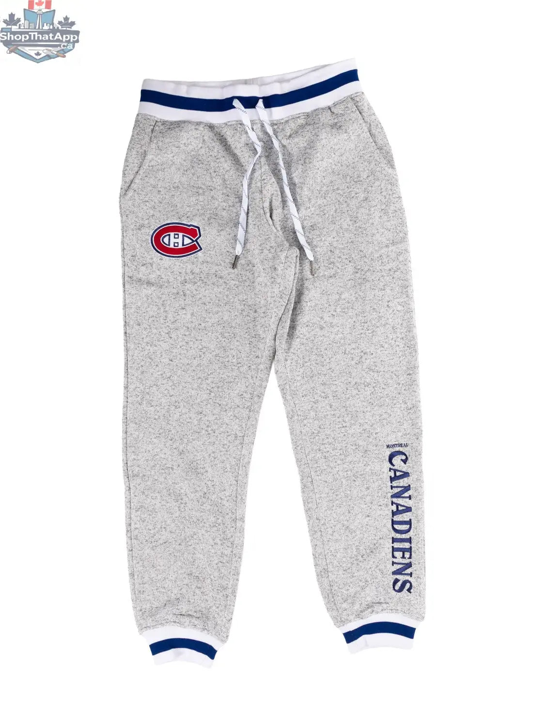 Calhoun Surf N' Skate Montreal Canadiens Muskoka-style sweatpants, comfortable fan joggers with team logo and relaxed fit.
