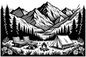 Camping by the Fire - ART - Laser Engraving