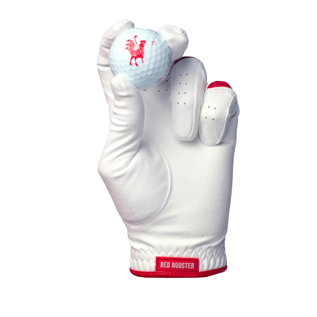 Red Rooster Golf gloves from Canada by Red Rooster Golf Inc., featuring durable fabric and comfortable fit for golf enthusiasts.