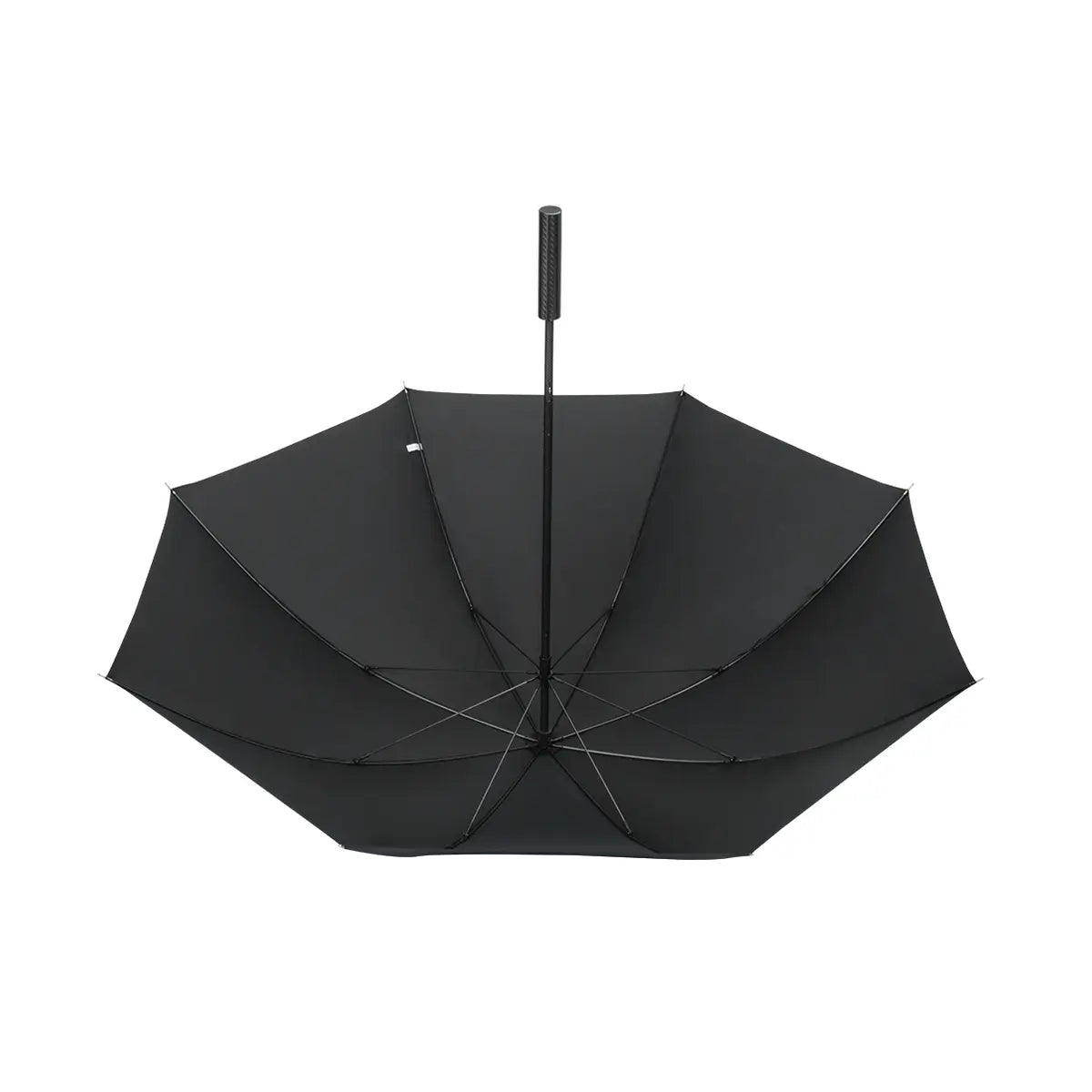 Carbon Loom premium carbon fiber umbrella with windproof, lightweight design, showing its durable, sleek black canopy in the image.