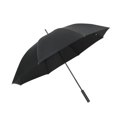 Carbon Loom premium carbon fiber umbrella showing its windproof, lightweight design with durable construction and sleek black finish