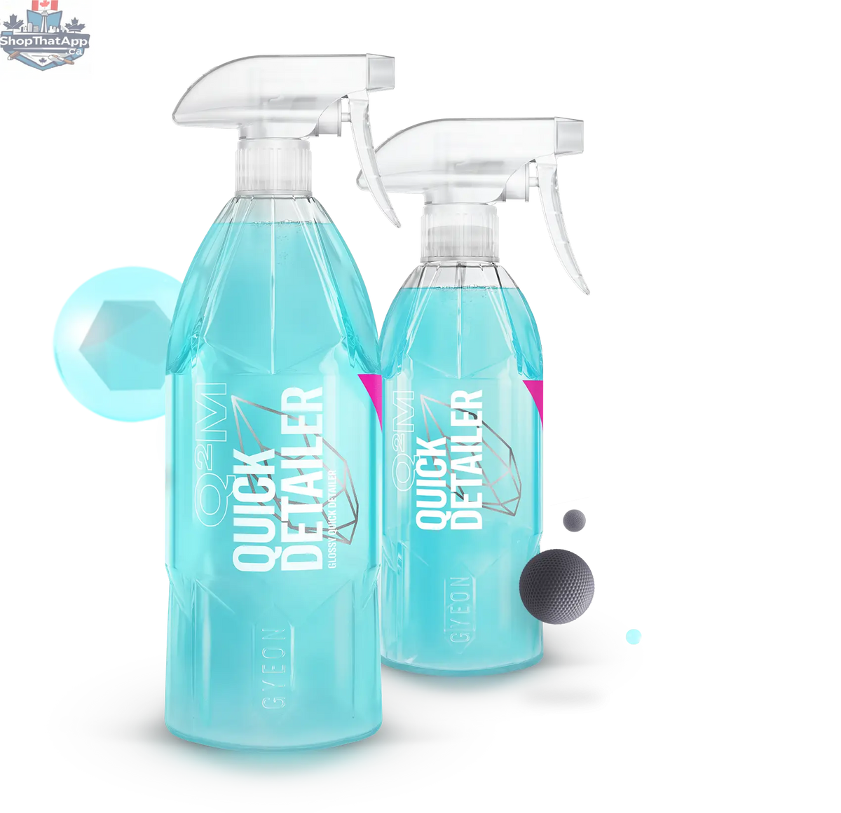 CARZILLA GYEON Q²M Quick Detailer for exterior car cleaning, shown in 400ml bottle with spray nozzle on a clean vehicle surface