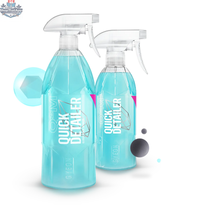 CARZILLA GYEON Q²M Quick Detailer for exterior car cleaning, shown in 400ml bottle with spray nozzle on a clean vehicle surface