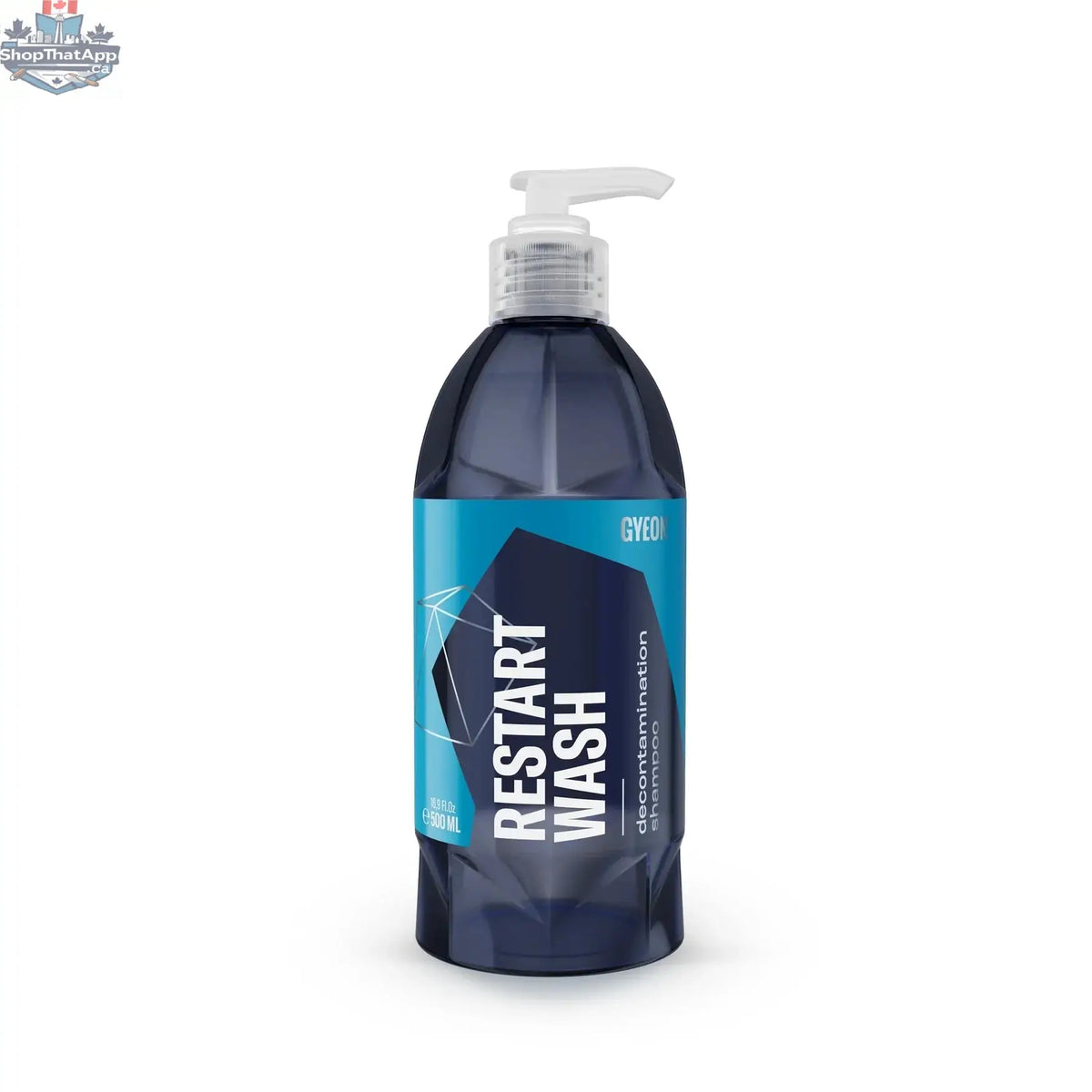 GYEON Q²M Restart Wash exterior car wash bottle with product label and nozzle spray top, designed for automotive cleaning.