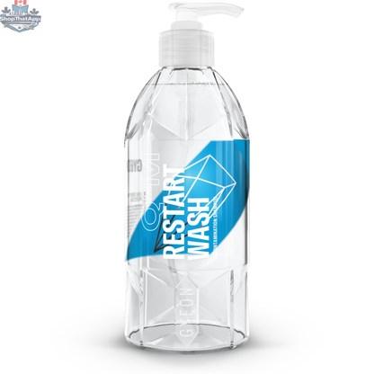 GYEON Q²M Restart Wash exterior car cleaning product in 400ml bottle, used for refreshing and preparing vehicle surfaces.