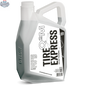 GYEON Q²M Tire Express premium tire cleaner by CARZILLA, showing clean black tires with a shiny finish on vehicle exterior.