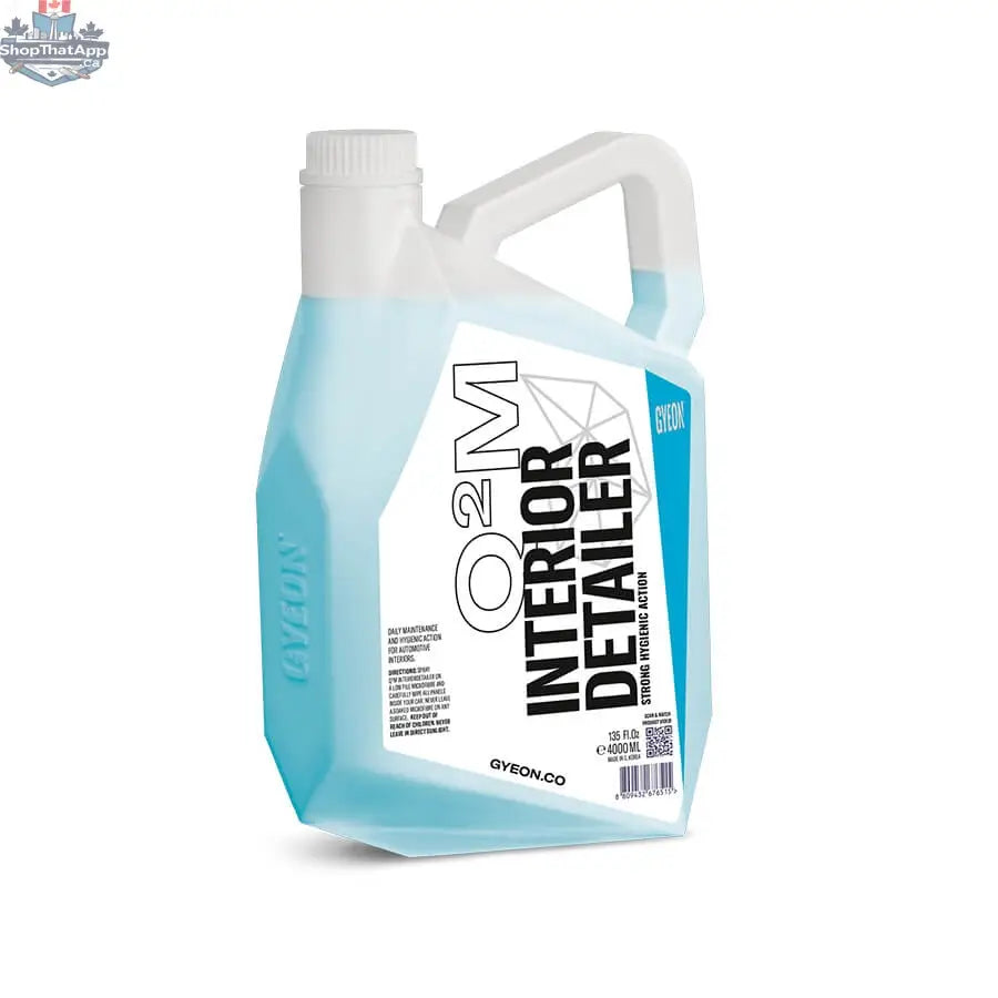 GYEON Q²M Interior Detailer bottle for car interior cleaning, branded by CARZILLA, with a clear label and spray nozzle.