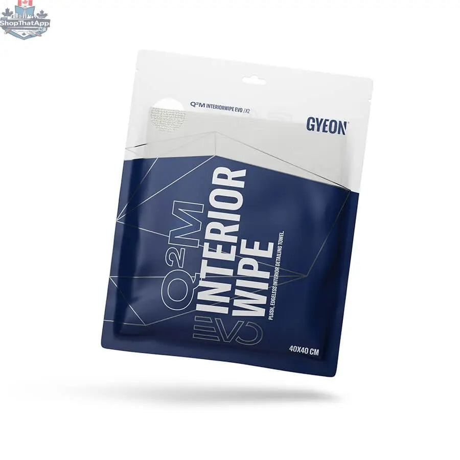 GYEON Q²M Interior Wipe EVO by CARZILLA, close-up of the soft interior cleaning wipe for car dashboard and surfaces.