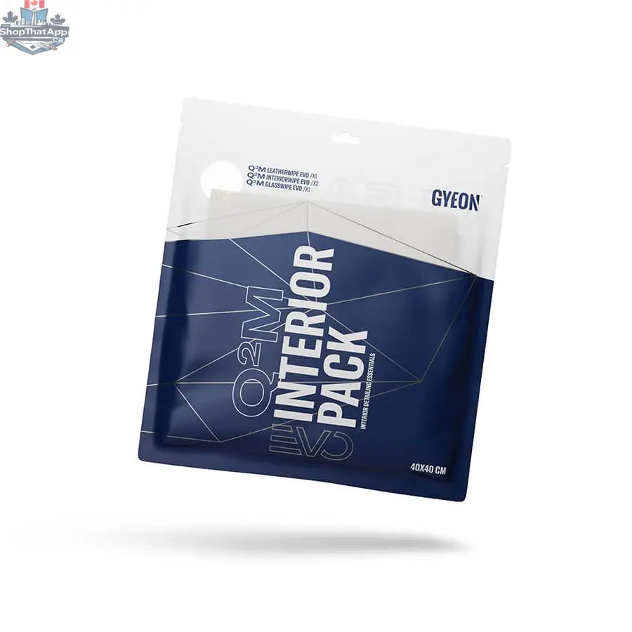 GYEON Q²M Interior Pack EVO car cleaning products and tools arranged for interior detailing by CARZILLA