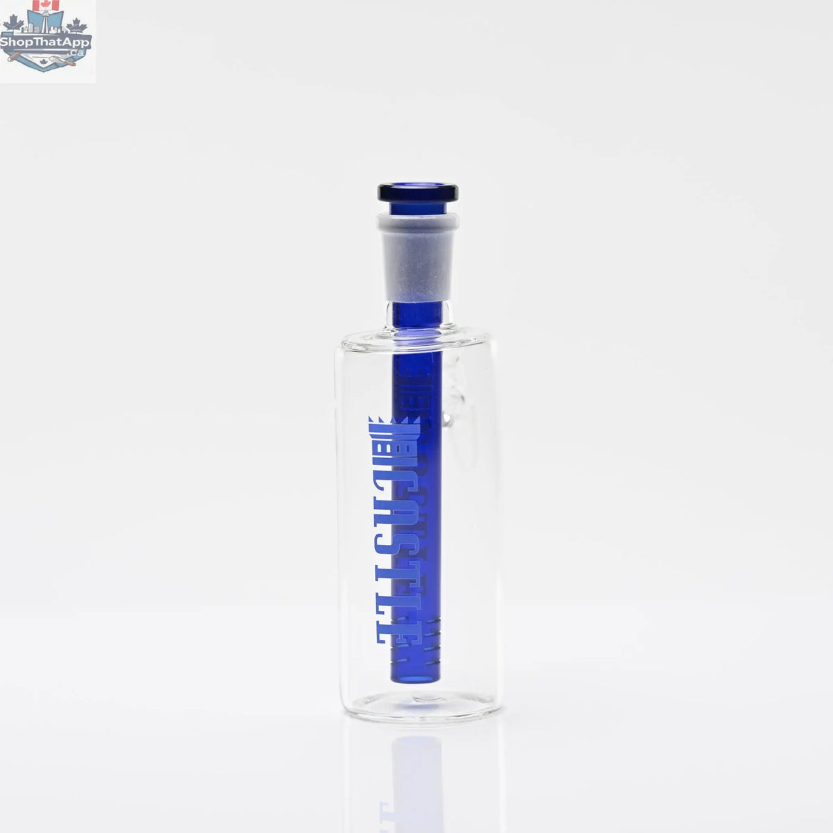 Castle Glassworks 14mm 4-slit ash catcher, removable design with enhanced filtration, designed for smooth smoking experience.