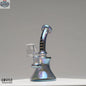 Castle Glassworks 7-inch electroplated mini dab rig with intricate glass design, high-performance concentrate vaporizer apparatus.