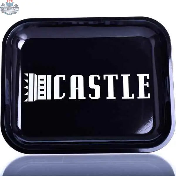 Castle Glassworks durable rolling tray with a sleek, sturdy design, perfect for organizing rolling supplies and accessories.