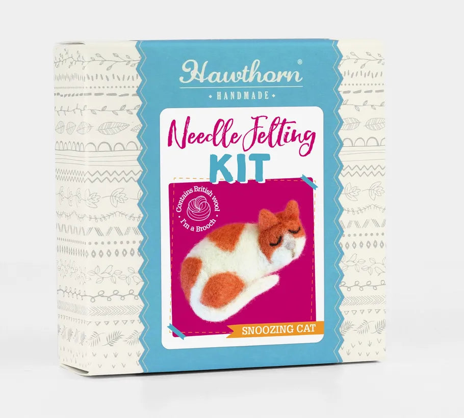 Hawthorn Handmade - Cat Brooch Felting Kit - Shopthatapp.ca