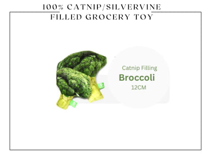 Catwant silvervine catnip cuddle toy shaped like a grocery item, plush and filled with 100% silvervine for cats.