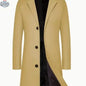Men's Casual Extended Above The Knee Woolen Trench Coat - Shopthatapp.ca