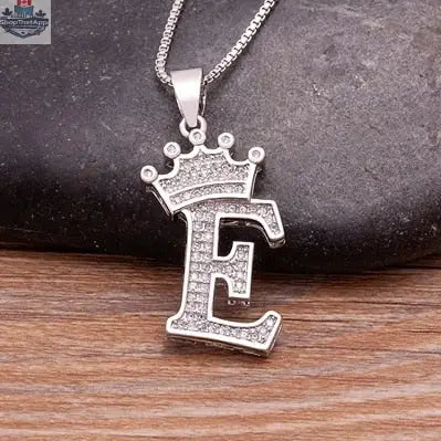 Elegant Silver Letter Pendant with Chain - Personalize Your Style - Shopthatapp.ca
