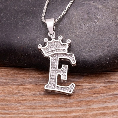 Elegant Silver Letter Pendant with Chain - Personalize Your Style