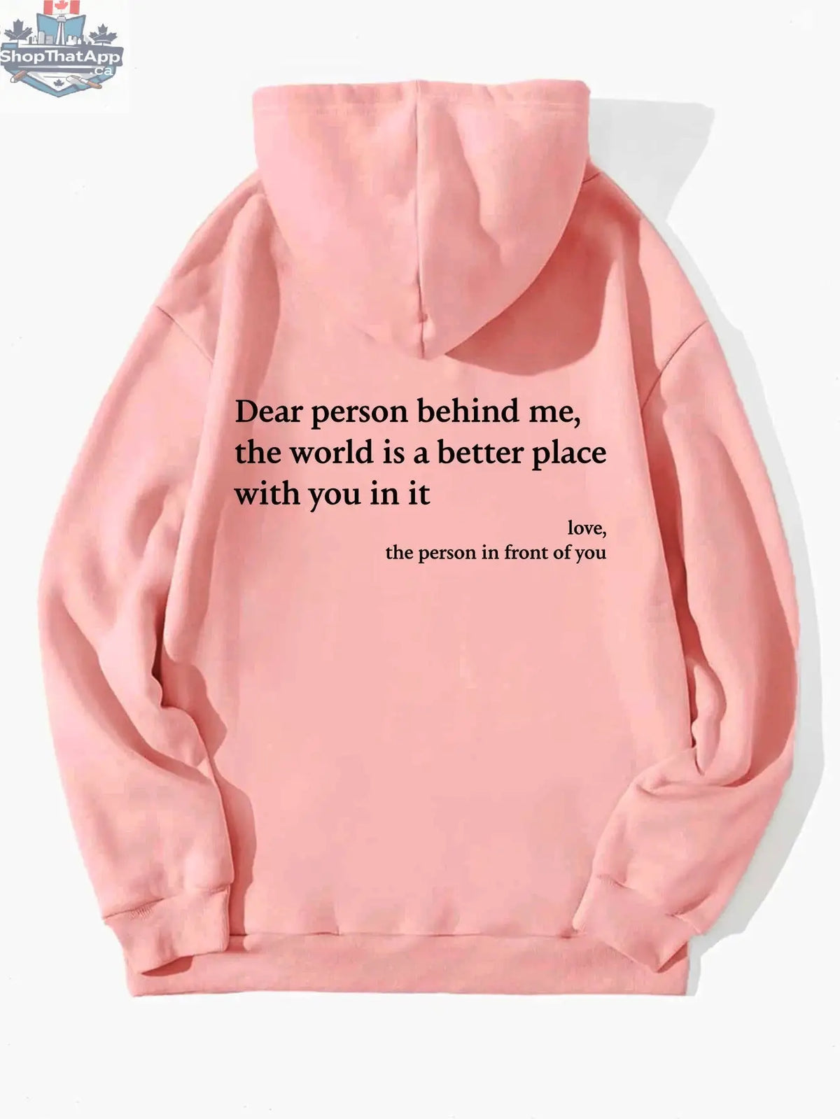 Women's Plush Letter Printed Kangaroo Pocket Hoodie | Cozy Pullover - Shopthatapp.ca