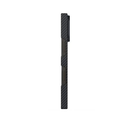 Carbon Loom real aramid fiber iPhone 16 case featuring a sleek, lightweight, and ultra-protective design for enhanced device safety.