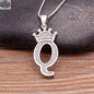 Elegant Silver Letter Pendant with Chain - Personalize Your Style - Shopthatapp.ca