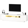 Greer Modern TV Stand with RGB LED Lights-for 65-85" TVs-High Gloss White - Shopthatapp.ca