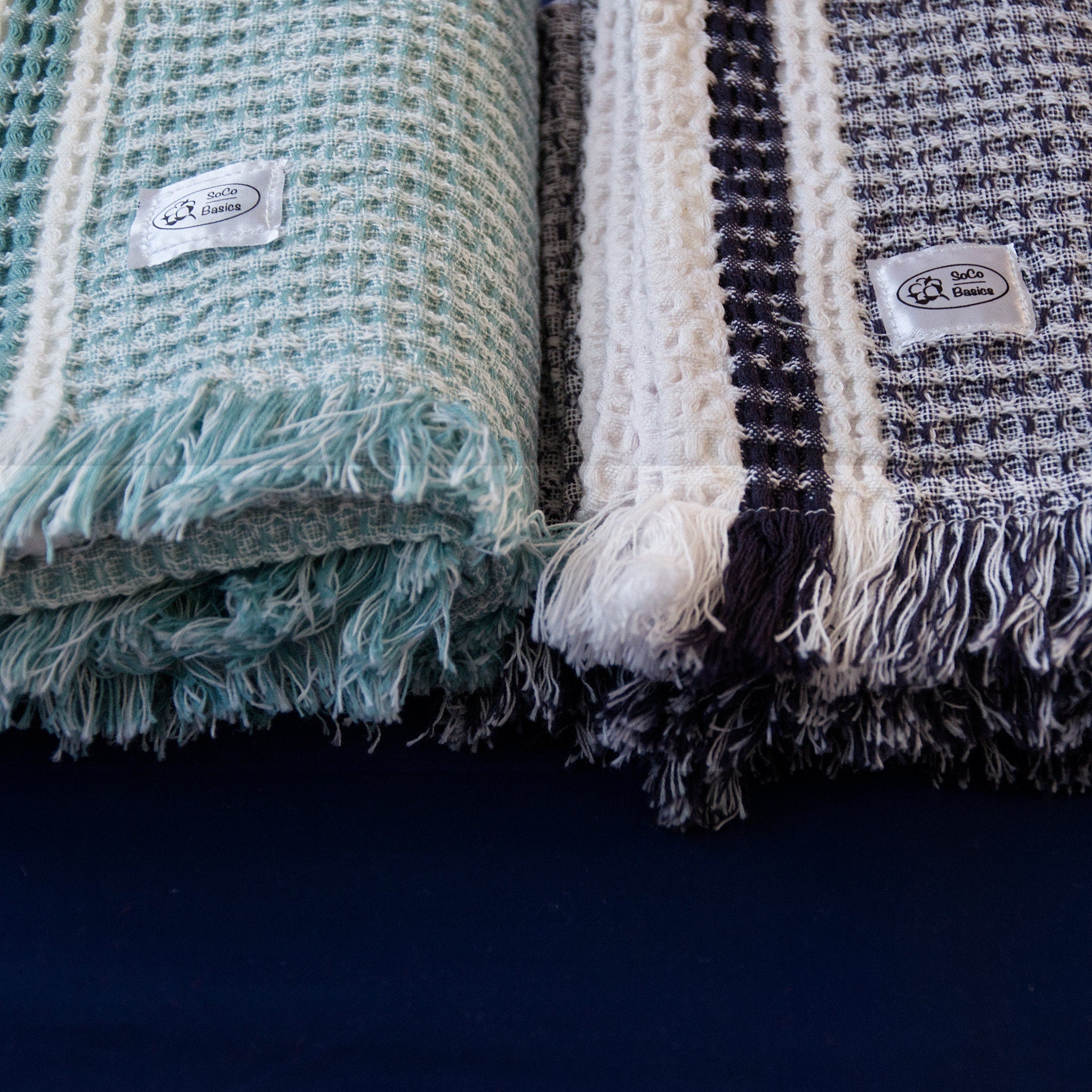 Stonewashed Heather Waffle Towels - Shopthatapp.ca