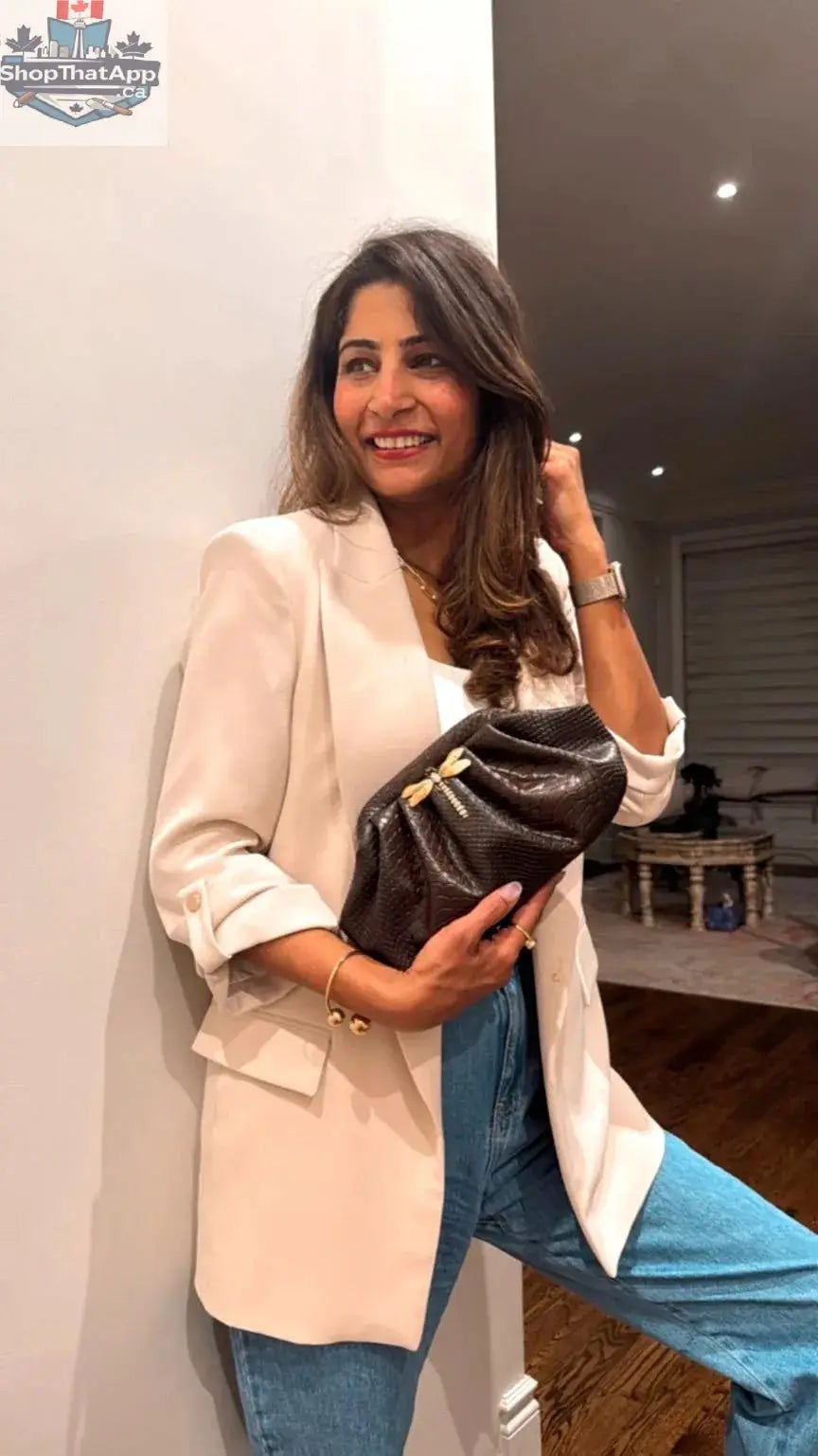 Midnight Dragonfly Croc Clutch - Shopthatapp.ca