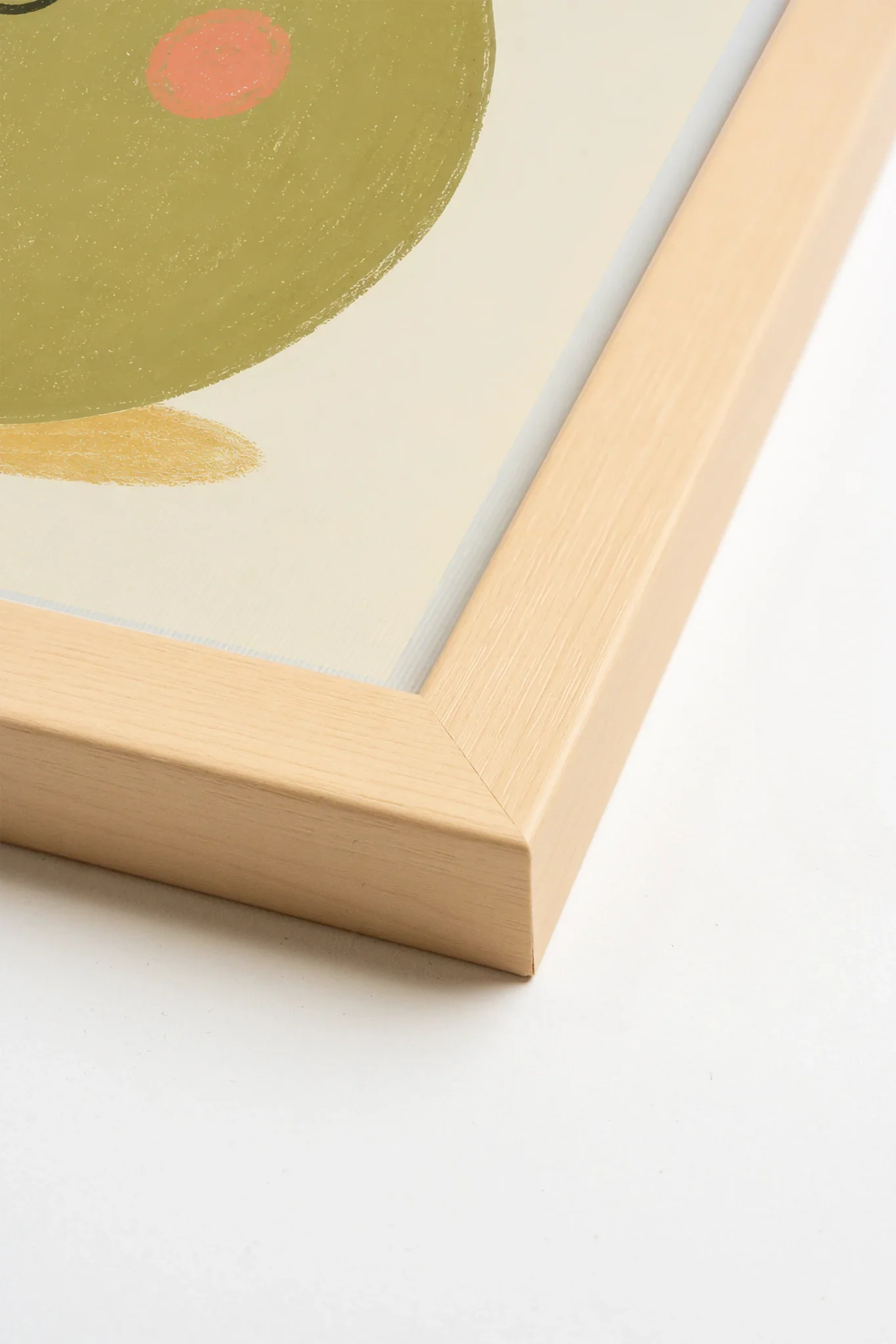COEUR DE POIRE encadré - Oeuvre sur toile rigide avec cadre Naturel Clair (collective) - Shopthatapp.ca