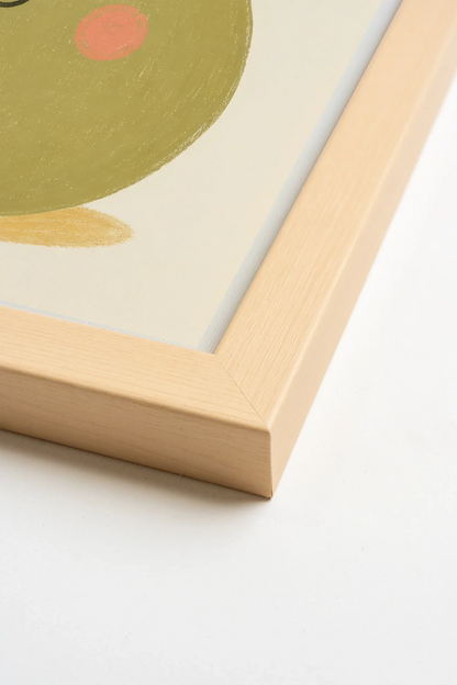 COEUR DE POIRE encadré - Oeuvre sur toile rigide avec cadre Naturel Clair (collective) - Shopthatapp.ca