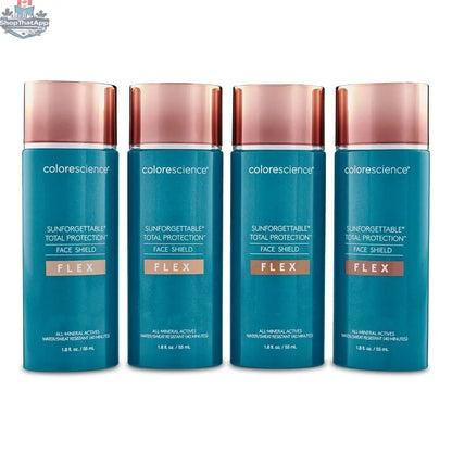 Colorescience Face Shield Sunscreen and Alastin Restorative Skin Complex for youthful radiance and skin renewal in skincare.