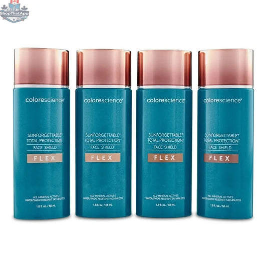 Colorescience Face Shield Sunscreen and Alastin Restorative Skin Complex for youthful radiance and skin renewal in skincare.