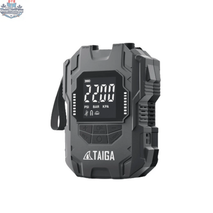 Taiga Board premium electric paddle board pump with battery operation, inflating SUPs to 22 PSI for easy, quick setup.