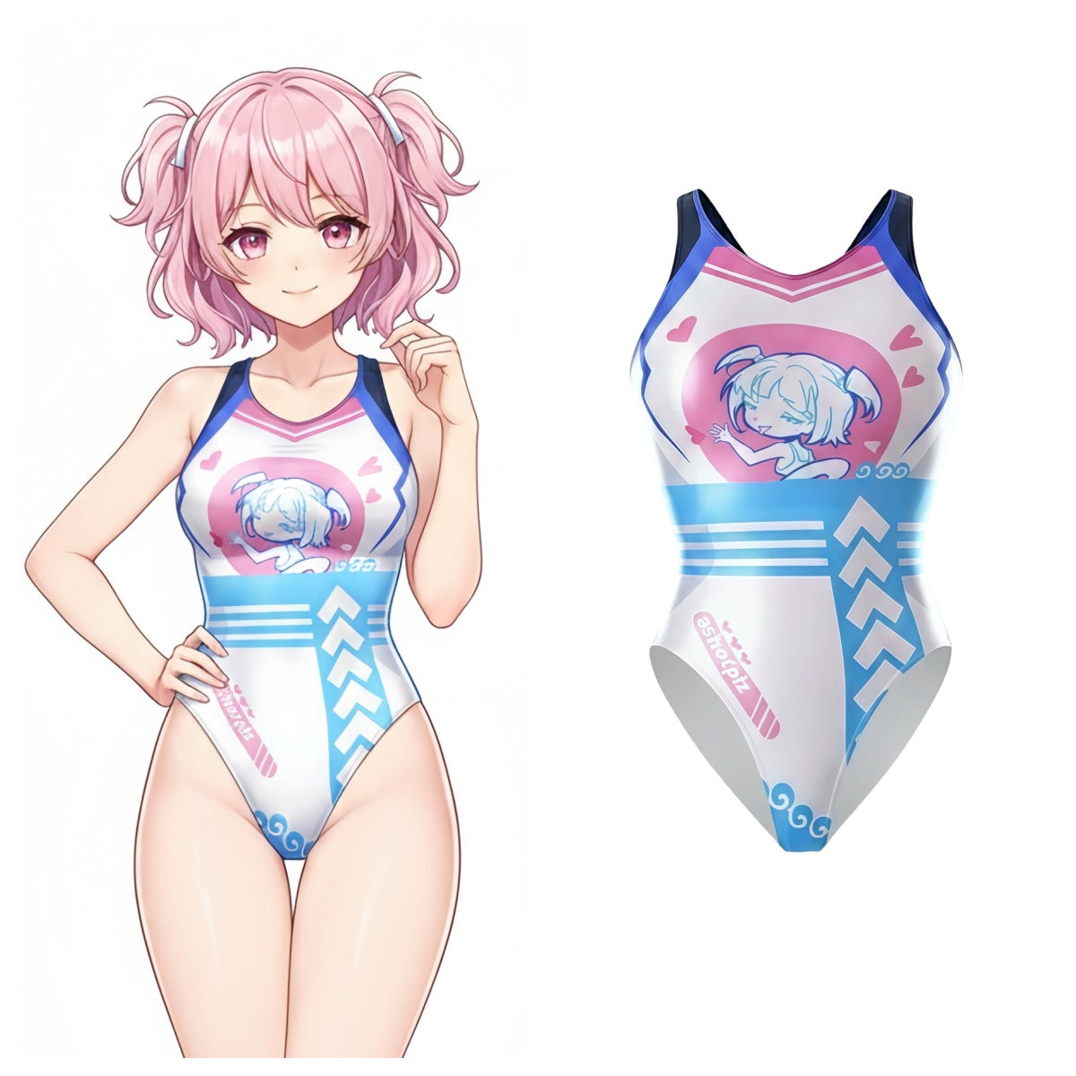 Japanese Anime Spandex Swimwear Racing Suit Wet Suit Race Queen Costume - Shopthatapp.ca