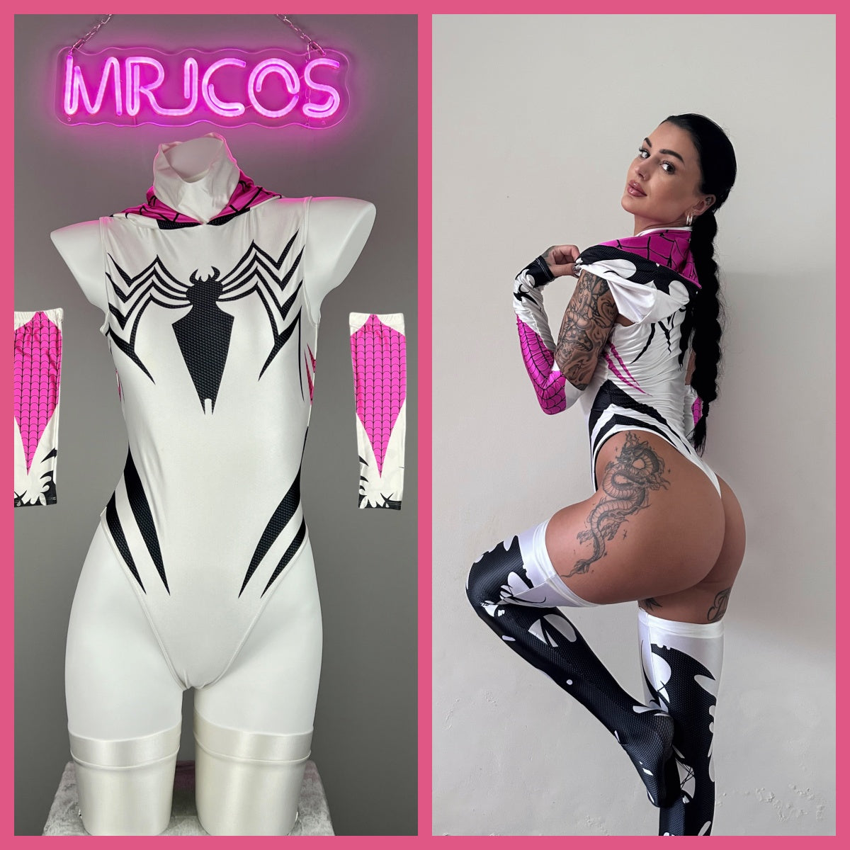 Woman Super Hero Spandex Open Crotch Cosplay Bodysuit Sexy Lingerie - Shopthatapp.ca