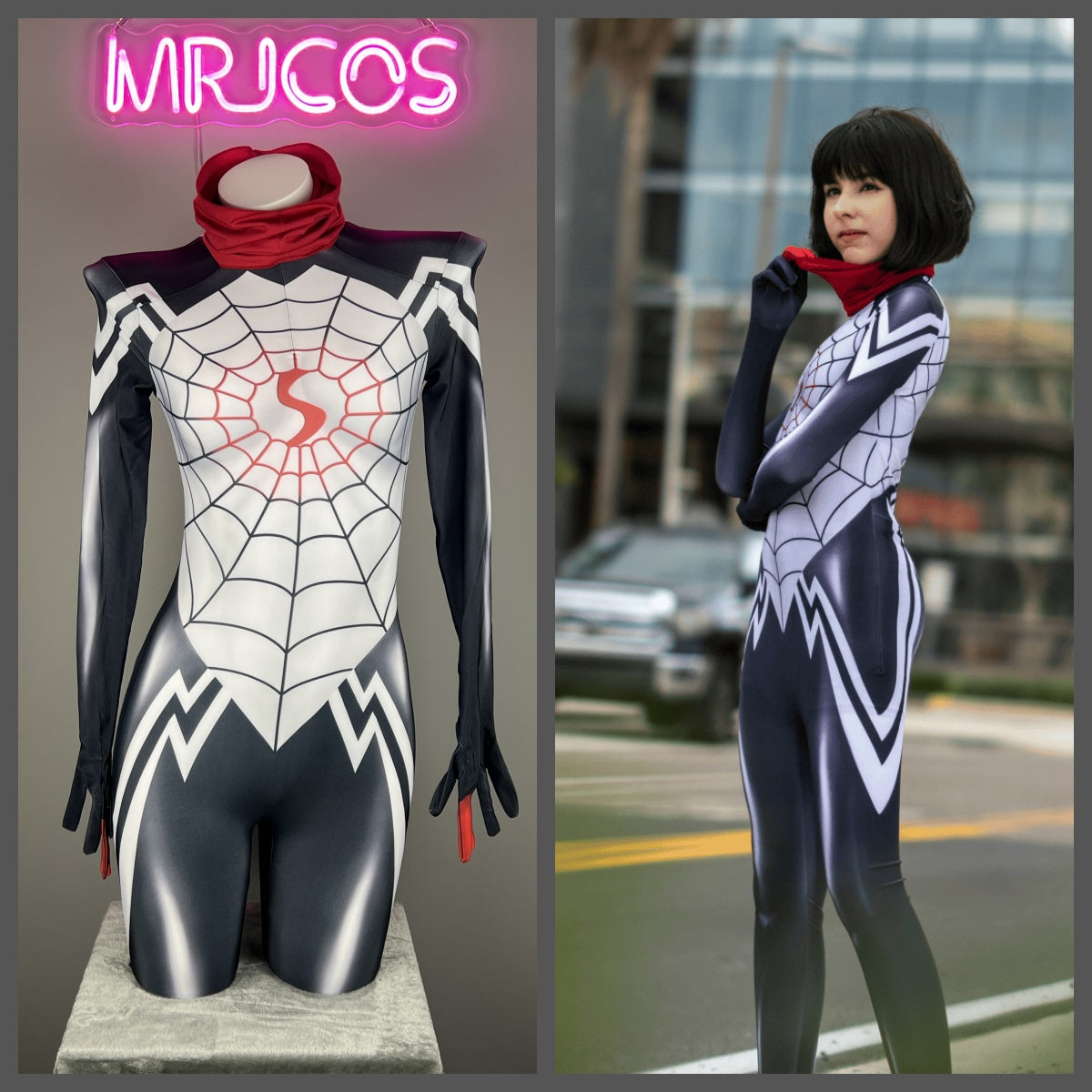 Super Hero Spider Cindy Cosplay Full Bodysuit Halloween Costume Zentai - Shopthatapp.ca