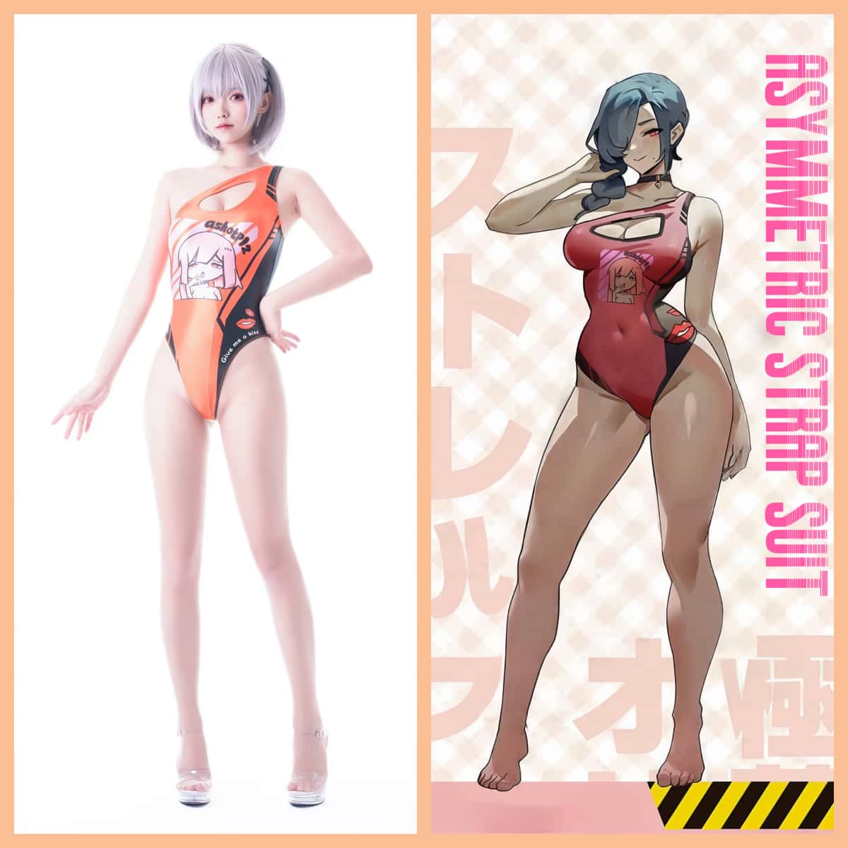 Japanese Anime Spandex Swimwear Racing Suit Wet Suit Race Queen Costume - Shopthatapp.ca
