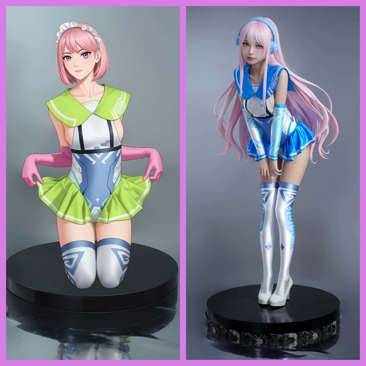 Japanese Anime Girl Spandex Swimwear Racing Suit Wet Suit Race Queen Costume - Shopthatapp.ca