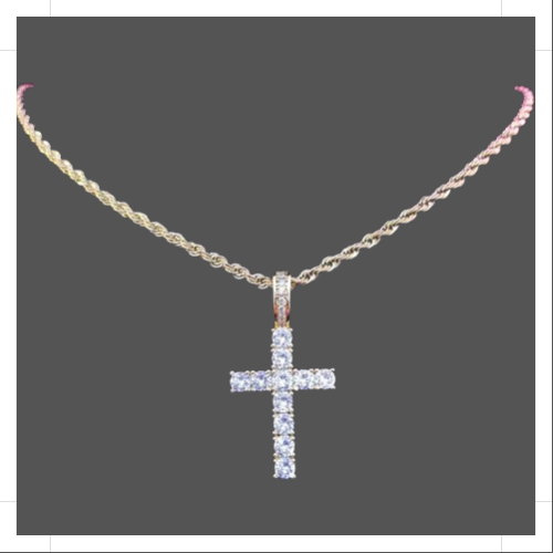 Elevate Your Style with the Gold Cross Rope Chain