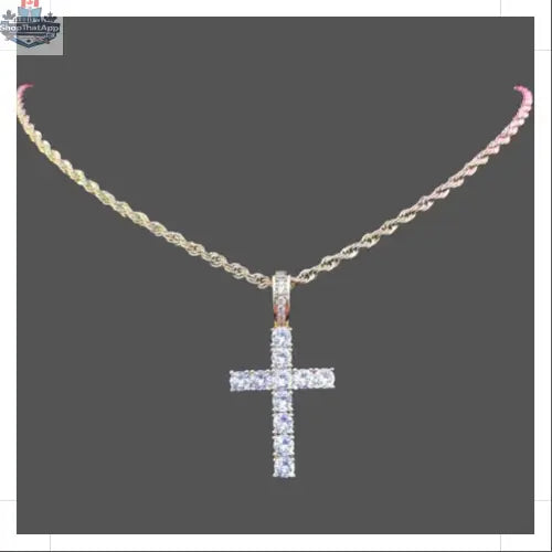 Elevate Your Style with the Gold Cross Rope Chain - Shopthatapp.ca