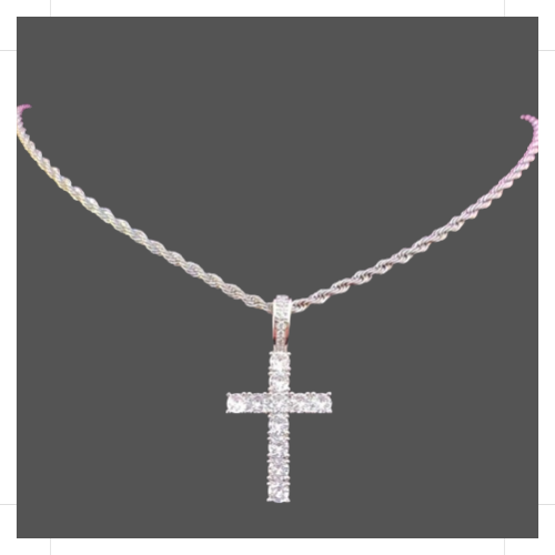 Elevate Your Style with the Silver Cross Rope Chain Necklace
